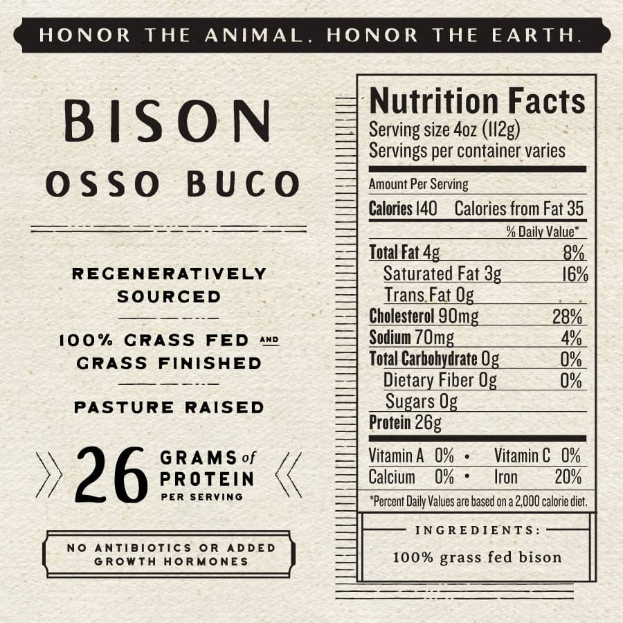 Grass Fed Bison Osso Buco - Image 3