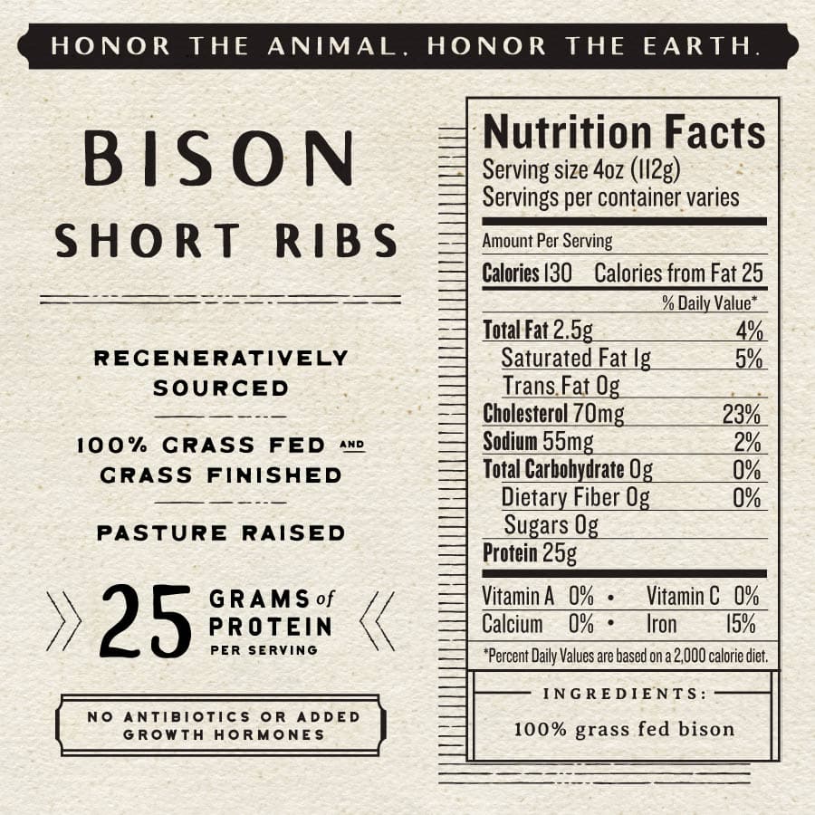 Grass Fed Bison Short Ribs - Image 5