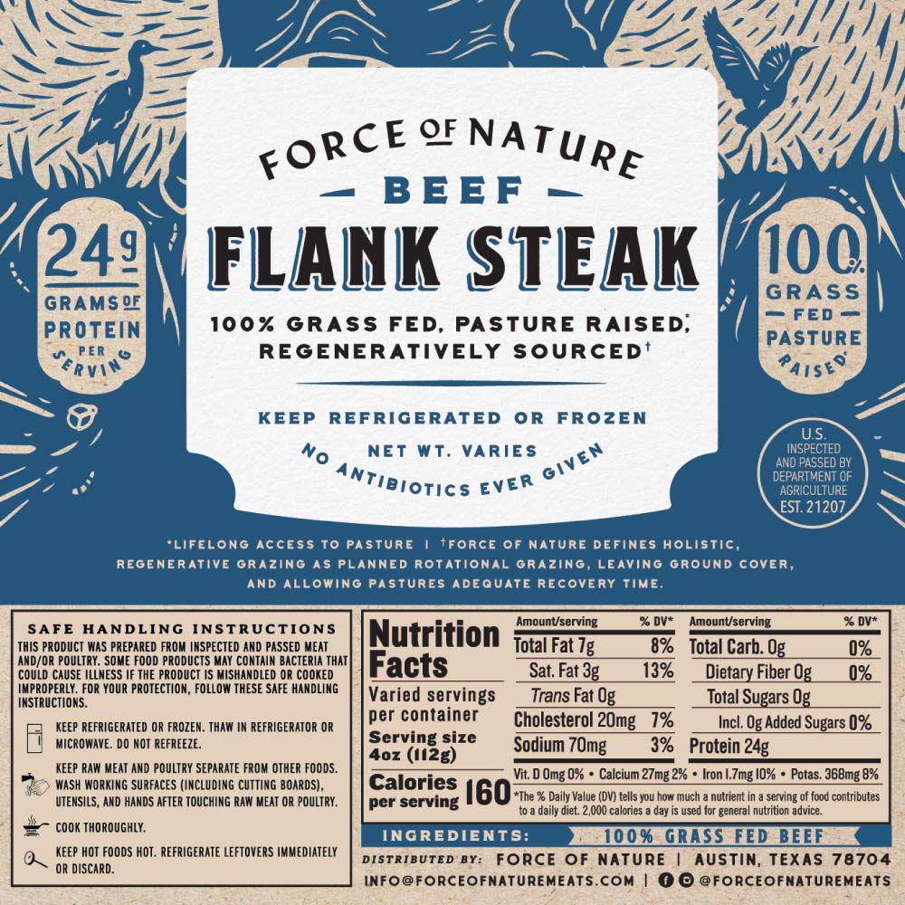 Grass Fed Beef Flank Steak - Image 4