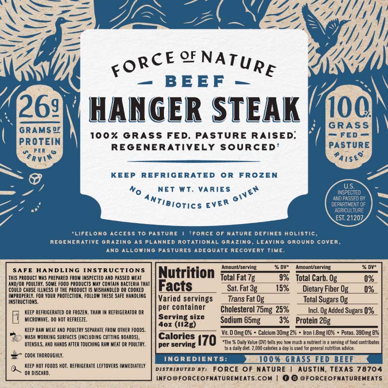 Grass Fed Beef Hanger Steak - Image 4